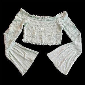UO mint off the shoulder top 🌼